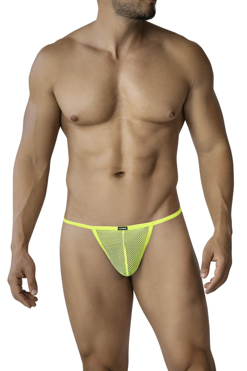 ULTR4MESH G-String Neon-Gelb Herren – CUT4MEN