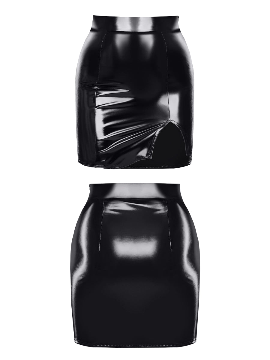 Eulalia - halblanger Lack-Rock – Demoniq