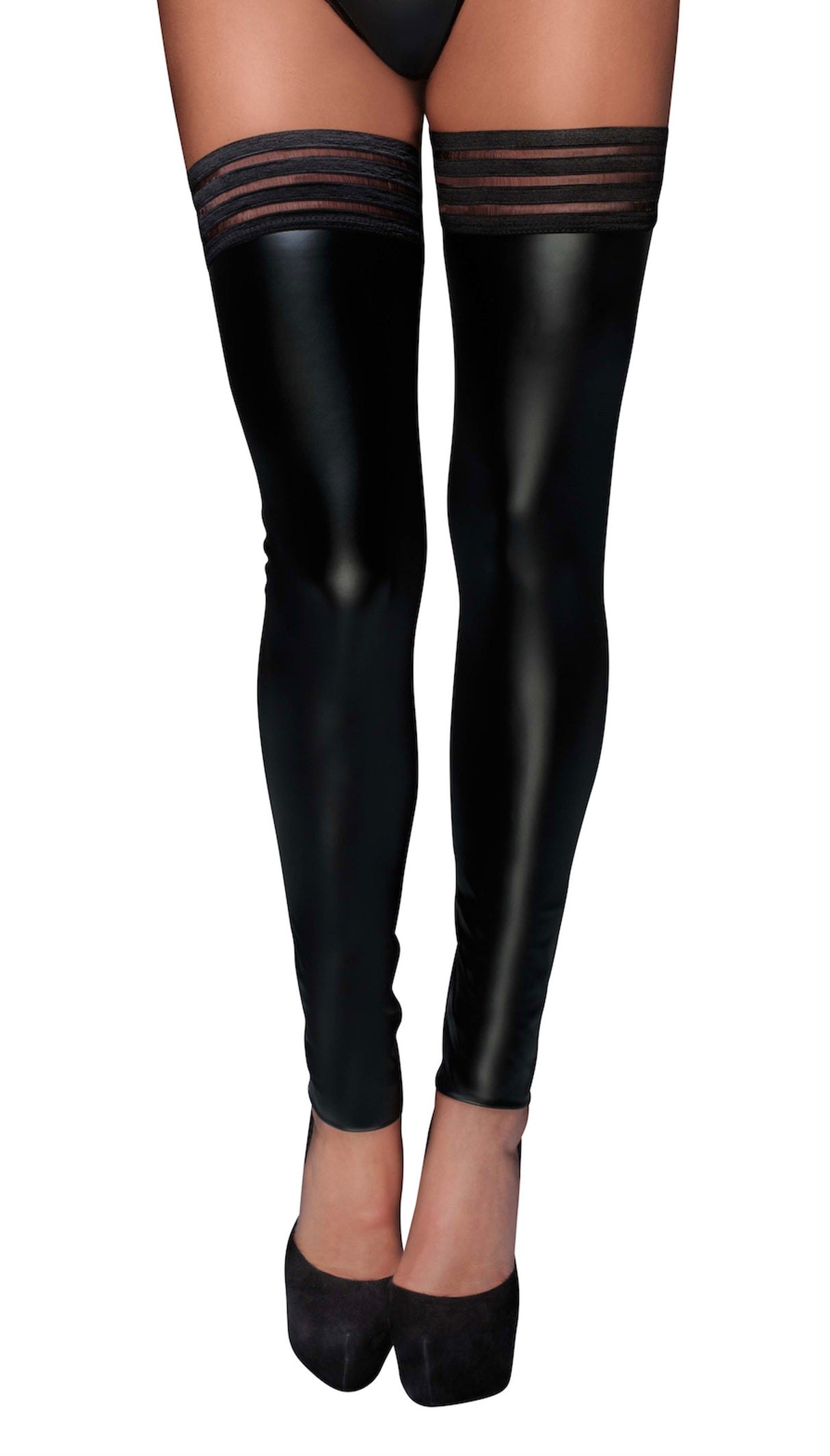 Noir Handmade Powerwetlook Strümpfe - Noir Handmade F158
