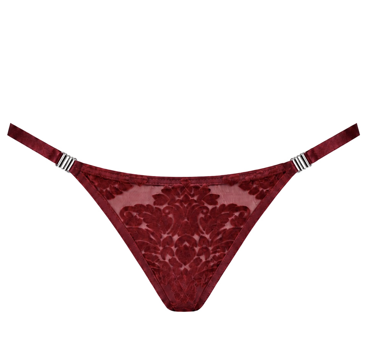 Tüll String Damen Bordeaux – Noir Handmade, Vorderansicht ohne Model