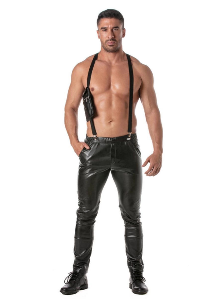 Kinky elastischer Taschen-Harness Schwarz – TOF Paris
