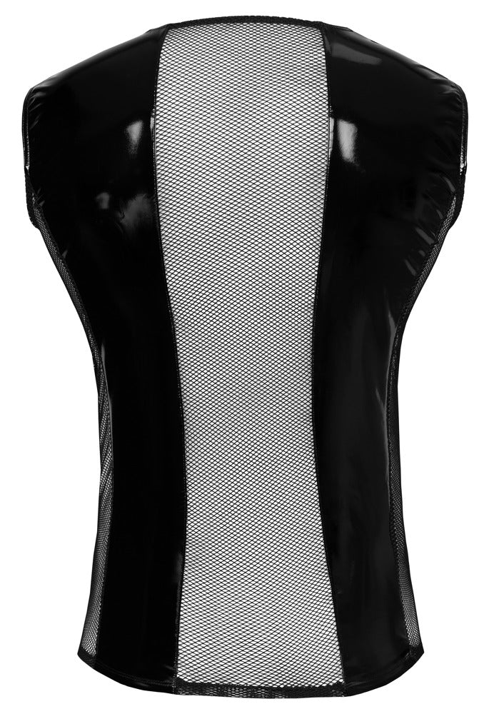 Ärmelloses Shirt im Lack - Netz - Mix - Hinreissend