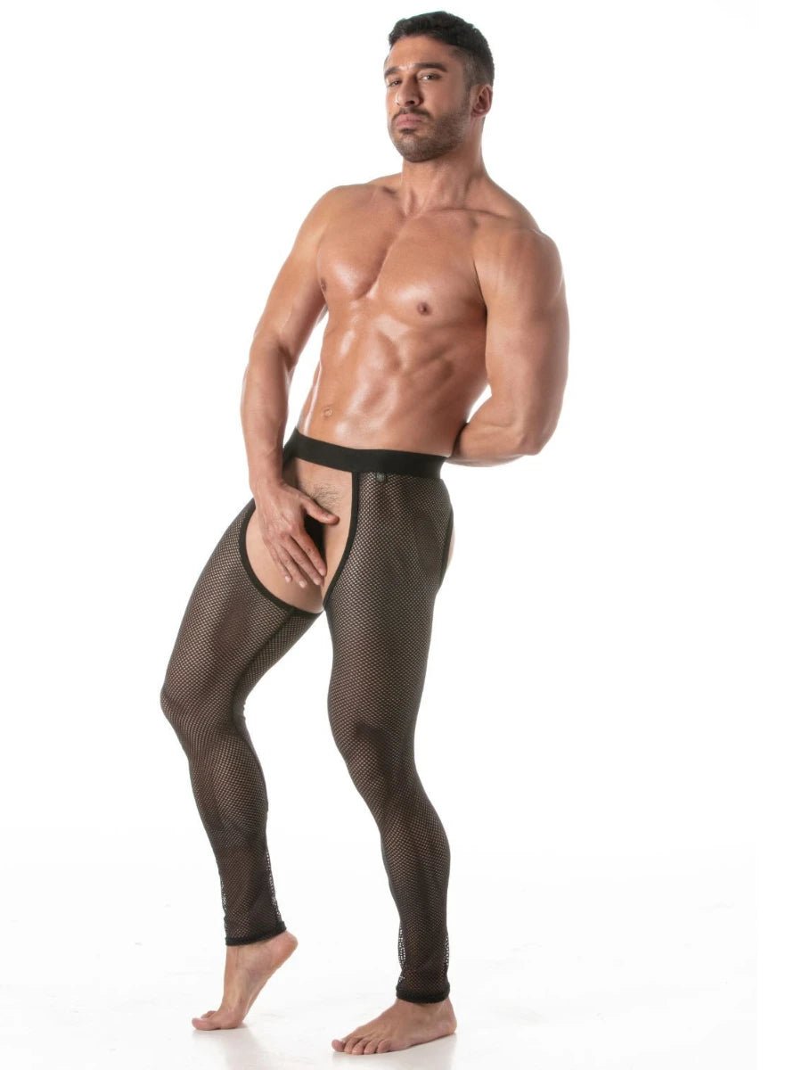 Circuit Netz - Leggings Chaps Schwarz â TOF Paris - Hinreissend