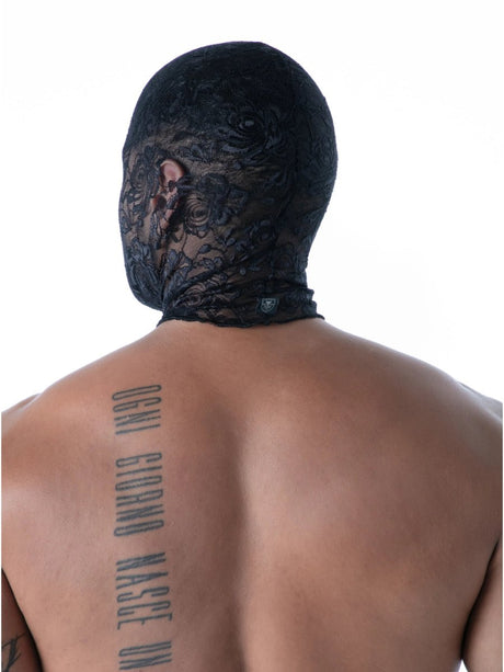 FLUID Spitzen - Kapuze mit offenem Mund schwarz – TOF Paris - Hinreissend