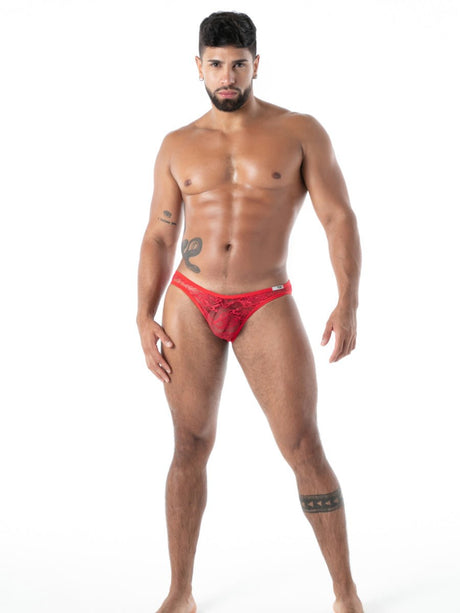 FLUID Spitzen Minibrief rot – TOF Paris - Hinreissend