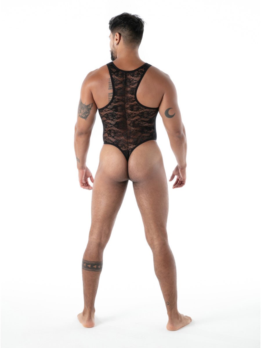 FLUID Spitzen Stringbody schwarz – TOF Paris - Hinreissend