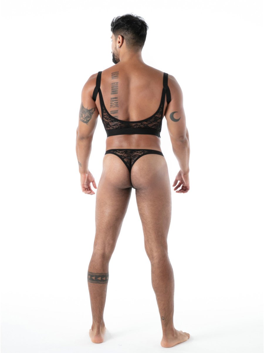 FLUID Strumpfhalter aus Spitze schwarz – TOF Paris - Hinreissend