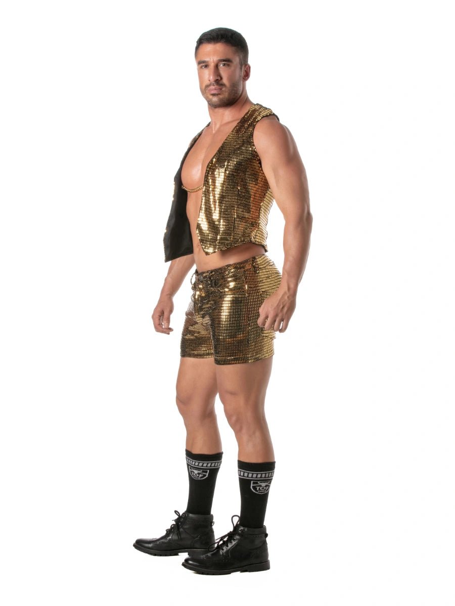 Glitter Chain Weste Gold â TOF Paris - Hinreissend