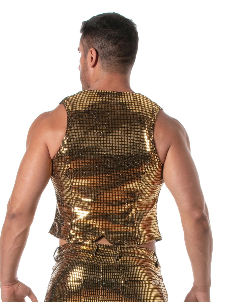 Glitter Chain Weste Gold â TOF Paris - Hinreissend