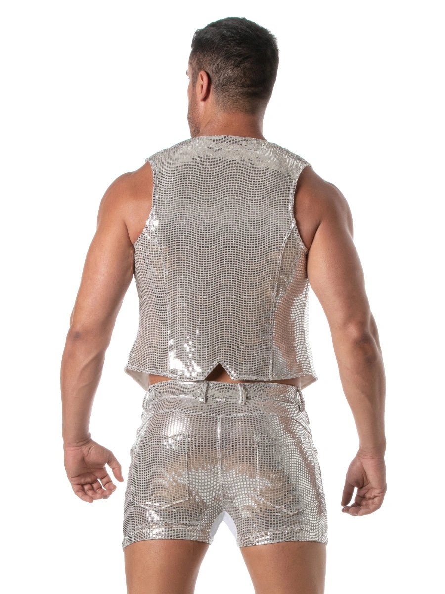 Glitter Chain Weste Silber – TOF Paris - Hinreissend