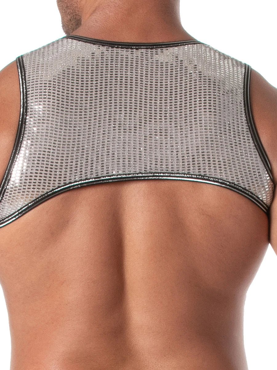 Glitter Harness mit Reissverschluss Silber â TOF Paris - Hinreissend