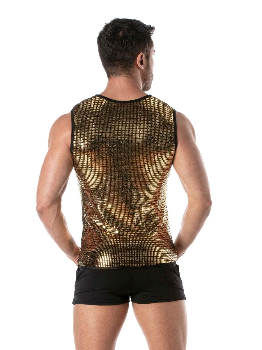 Glitter Tank Top Gold – TOF Paris hinten