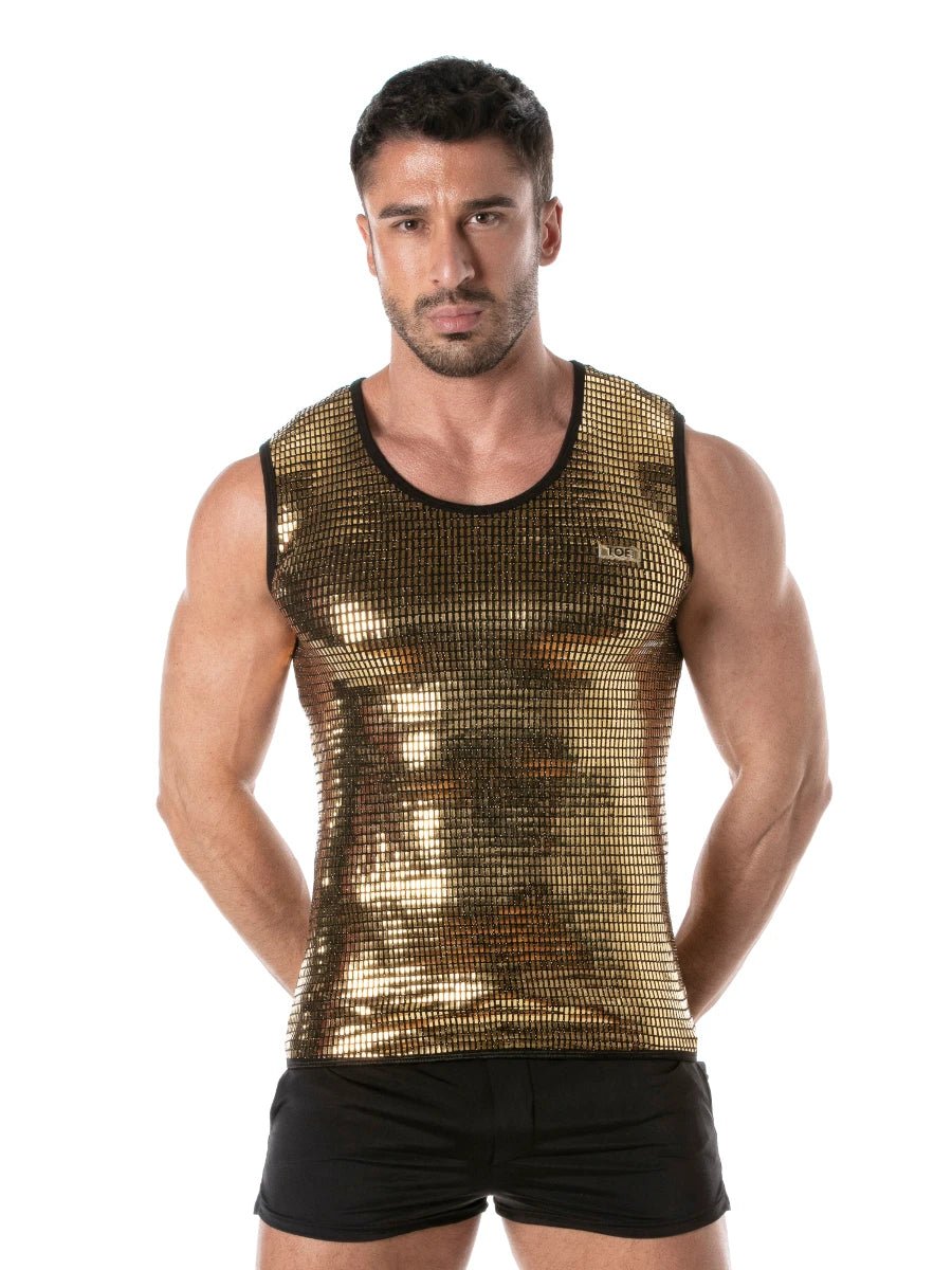 Glitter Tank Top Gold – TOF Paris - Hinreissend