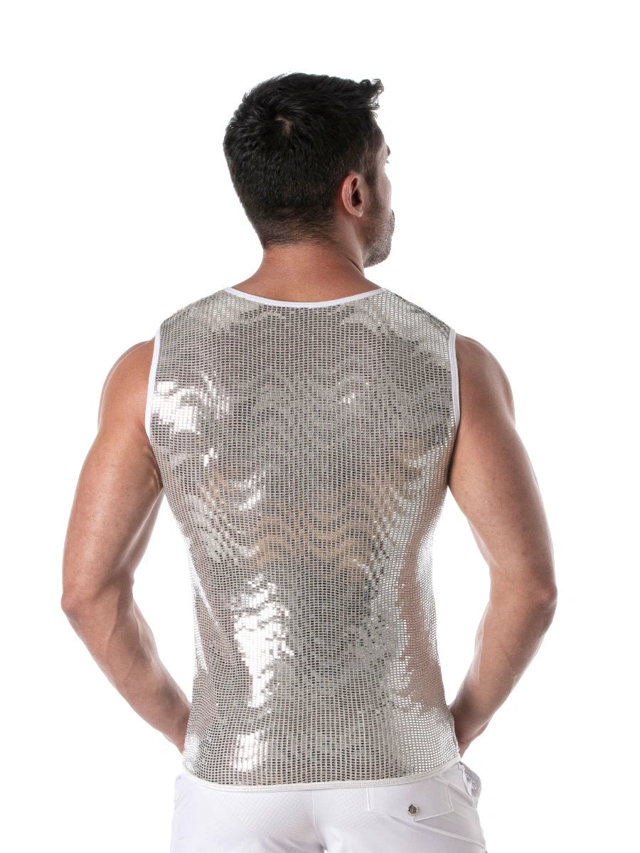 Glitter Tank Top Silber – TOF Paris - Hinreissend