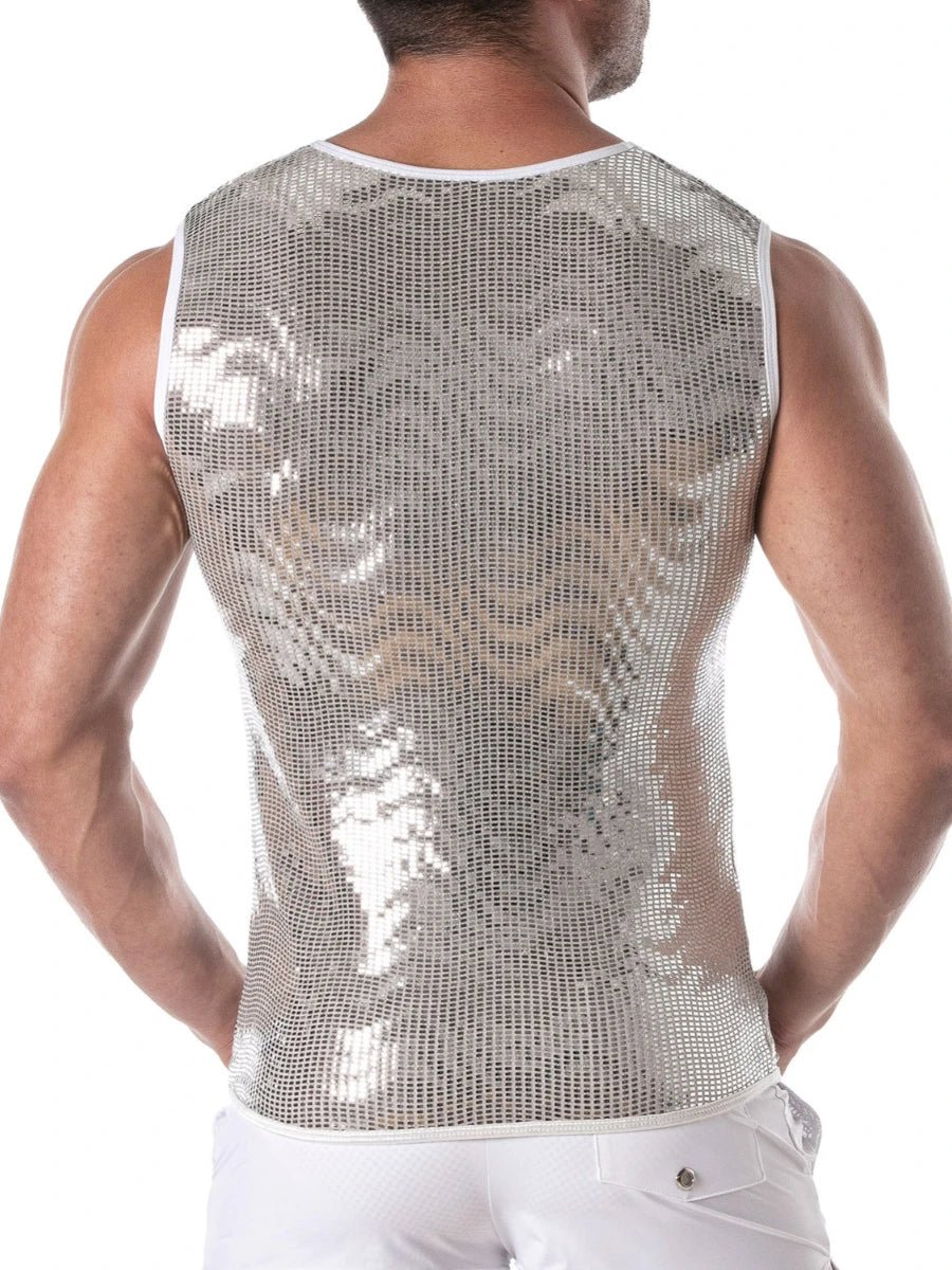 Glitter Tank Top Silber – TOF Paris - Hinreissend