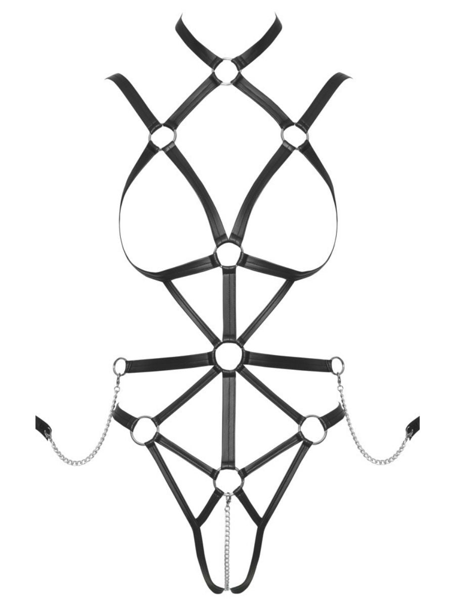 Harness Body Damen ouvert mit Fesseln – Bad Kitty