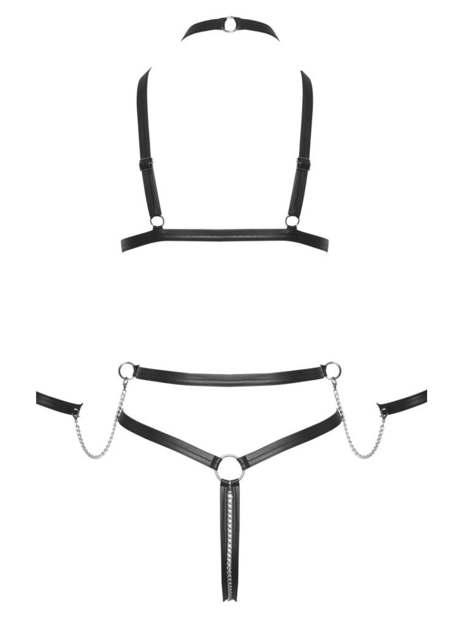 Harness Body Damen ouvert mit Fesseln – Bad Kitty