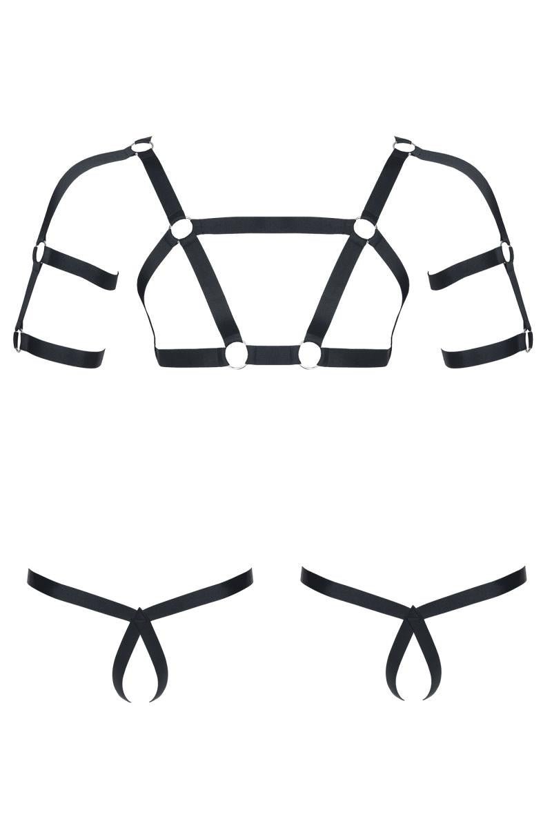 Harness SET011 schwarz von Regnes Fetish Planet - Hinreissend