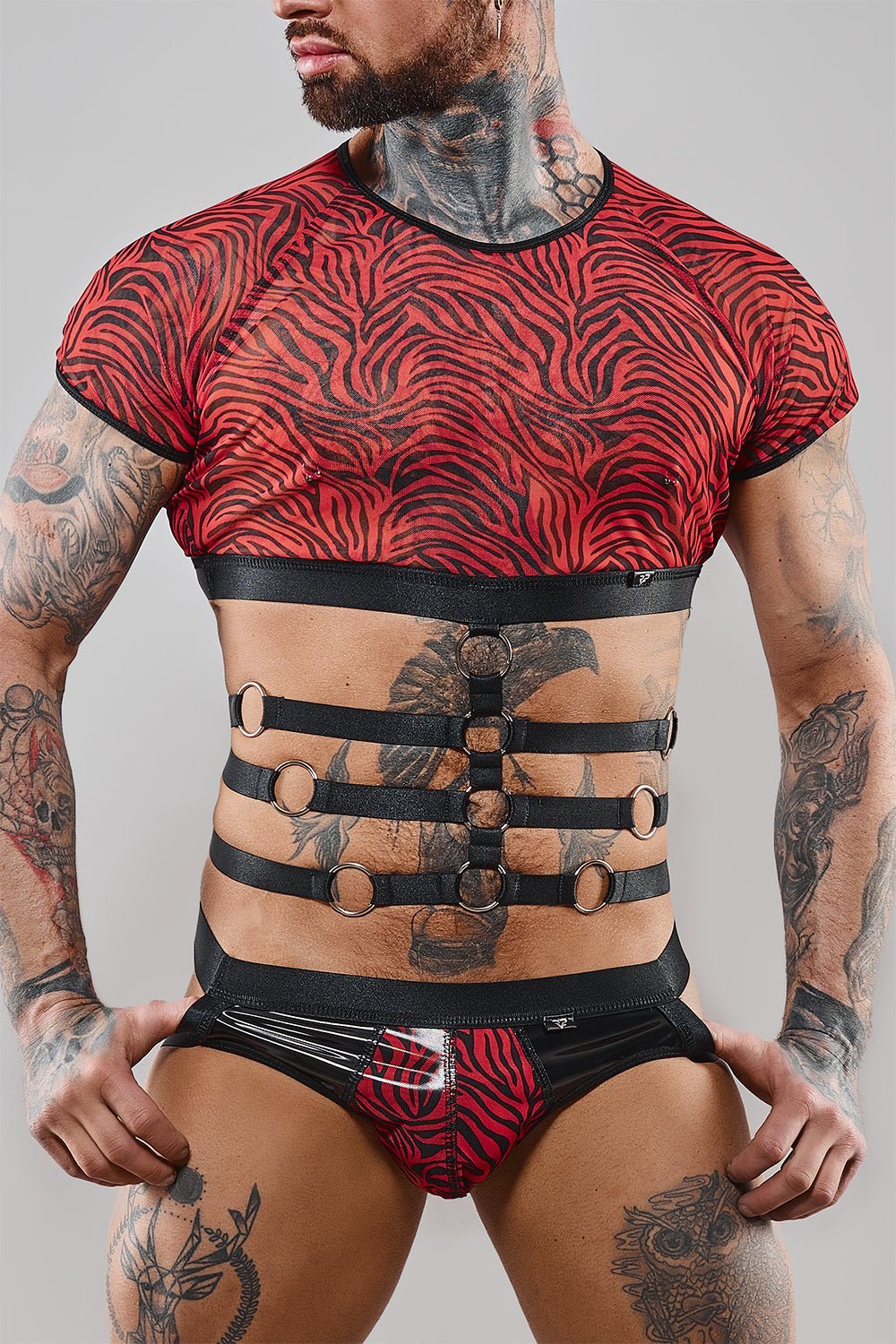 Harness T-Shirt "Rodrigo" von Regnes Fetish Planet - Hinreissend