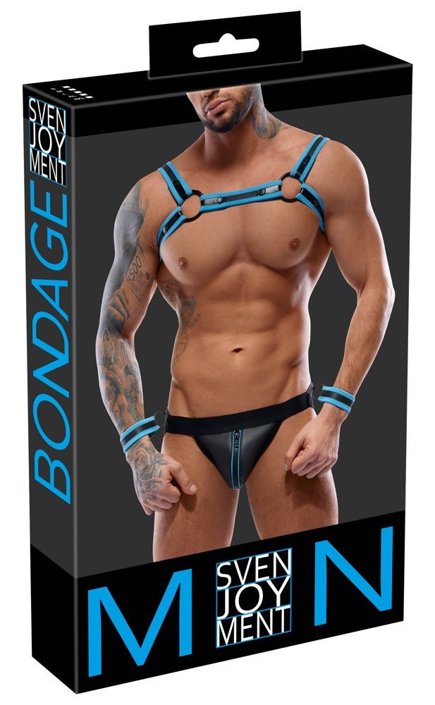 Harness und Jock in Neopren - Optik | Sevenjoyment BONDAGE - Hinreissend
