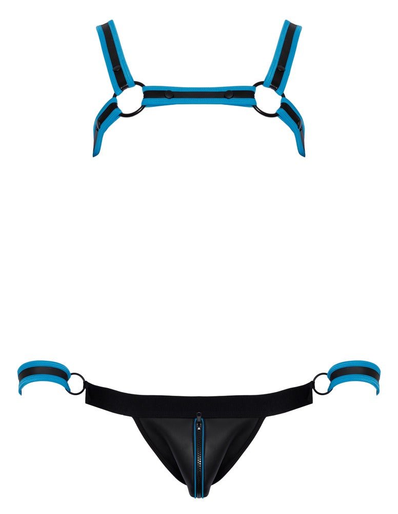 Harness und Jock in Neopren - Optik | Sevenjoyment BONDAGE - Hinreissend