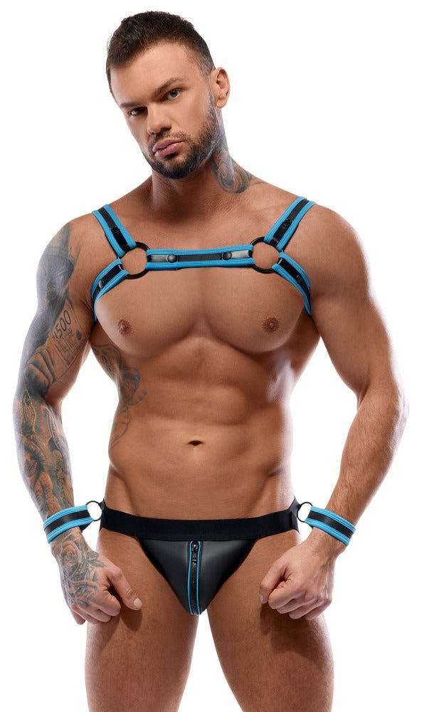 Harness und Jock in Neopren - Optik | Sevenjoyment BONDAGE - Hinreissend