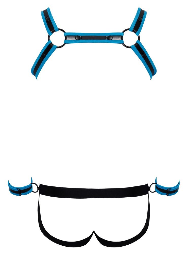 Harness und Jock in Neopren - Optik | Sevenjoyment BONDAGE - Hinreissend
