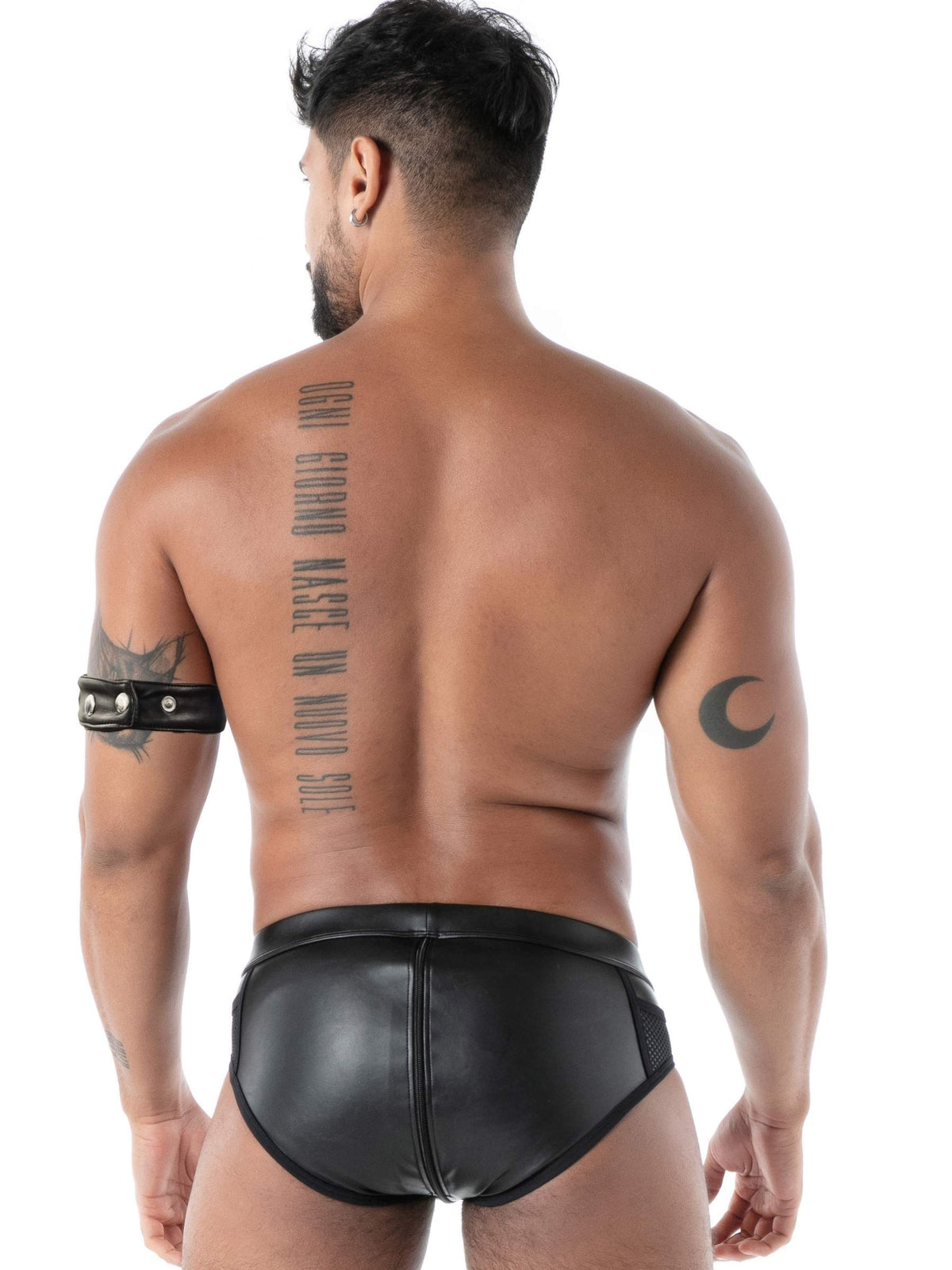 Kunstleder Herren Armband mit Geheimfach – TOF Paris von Hinten