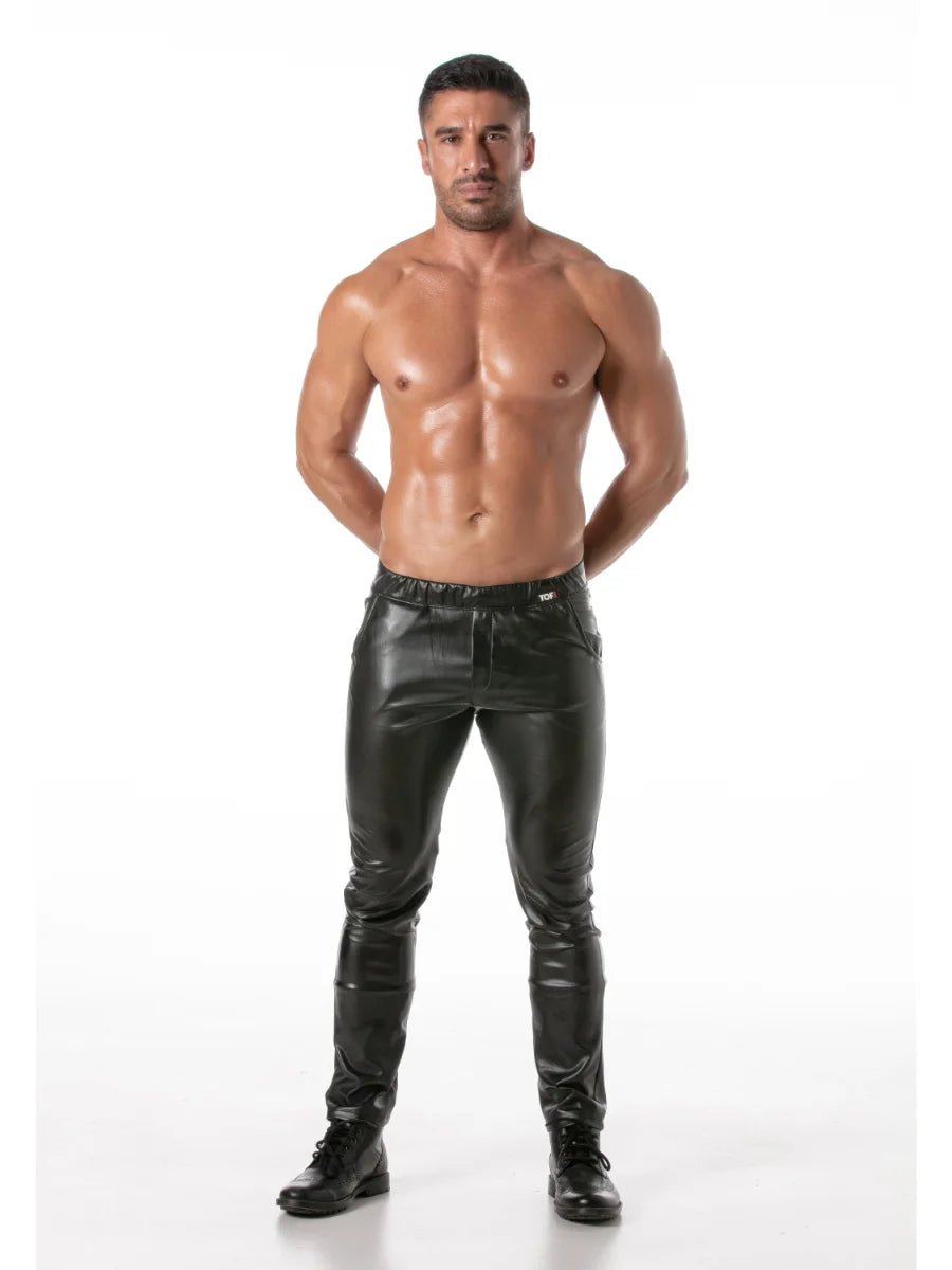 Kunstleder - Jogginghose Schwarz – TOF Paris - Hinreissend
