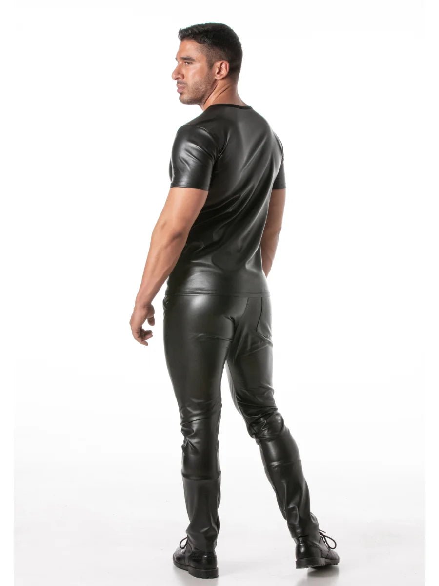 Kunstleder - T-Shirt Schwarz – TOF Paris - Hinreissend