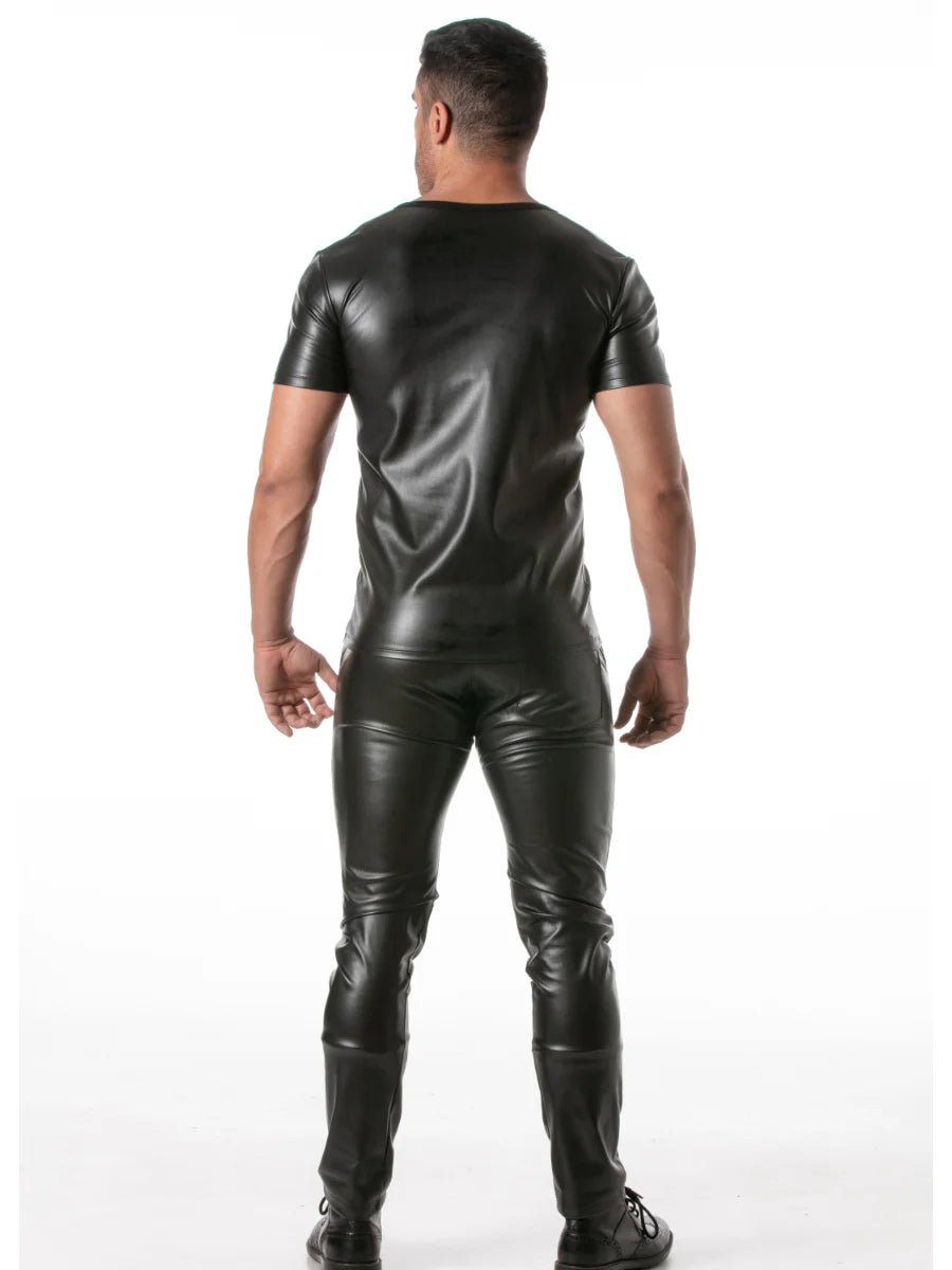 Kunstleder - T-Shirt Schwarz – TOF Paris - Hinreissend