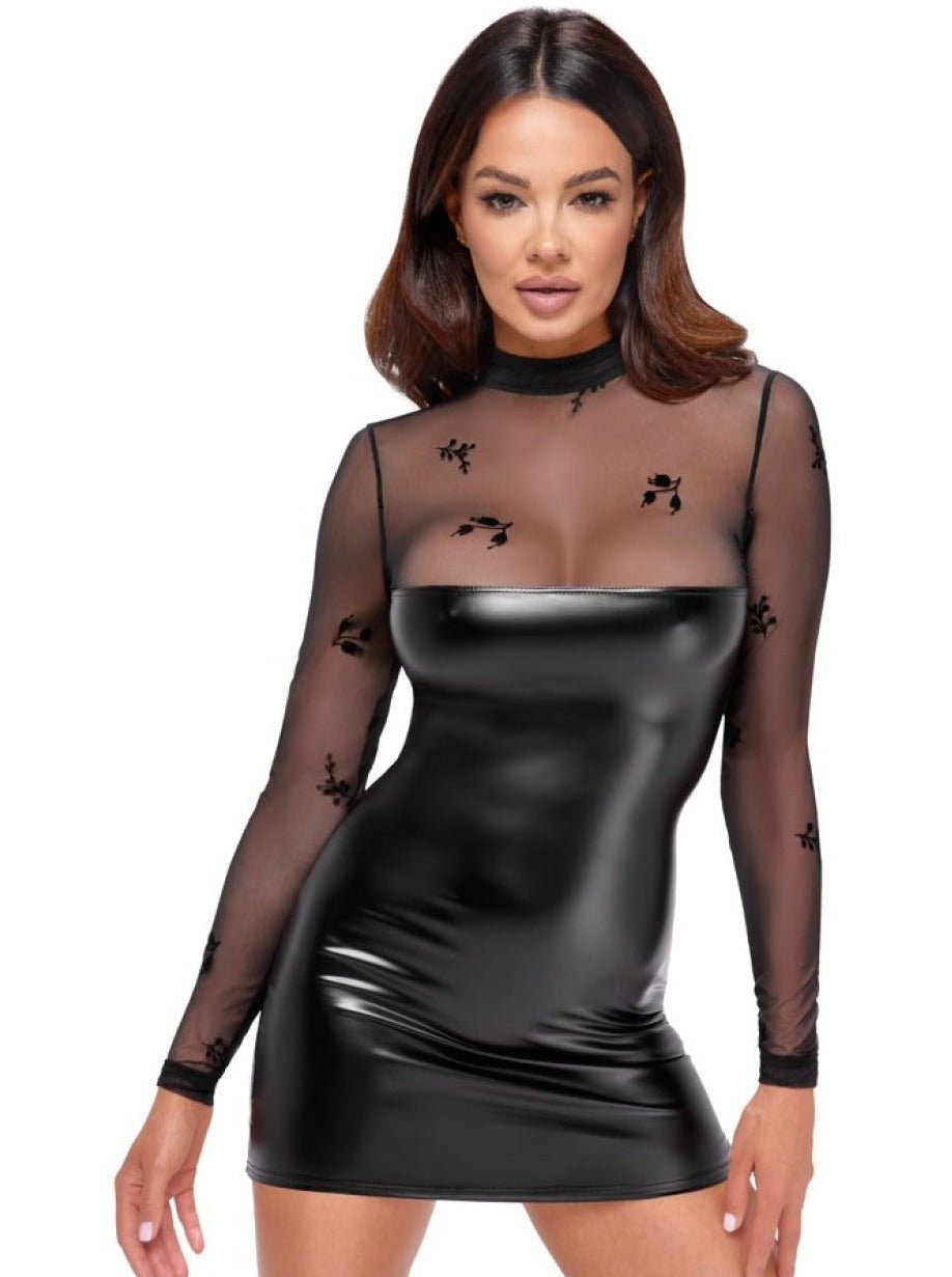 Kurzes Kleid im edlen Material - Mix von Noir Handmade - Hinreissend