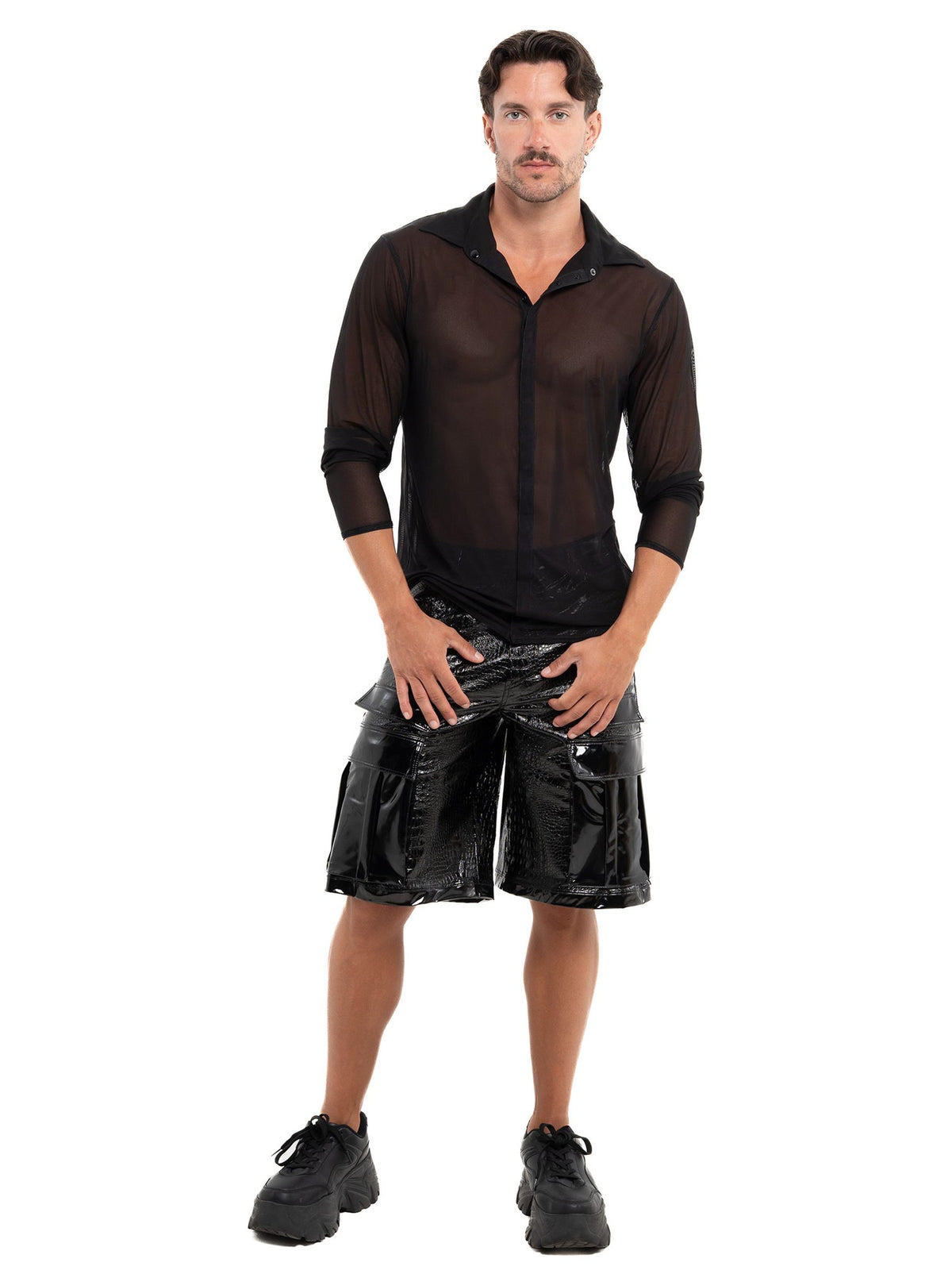 Lack Bermudashorts Héraclès Herren von Patrice Catanzaro – Vorderansicht – kombiniert mit Icare