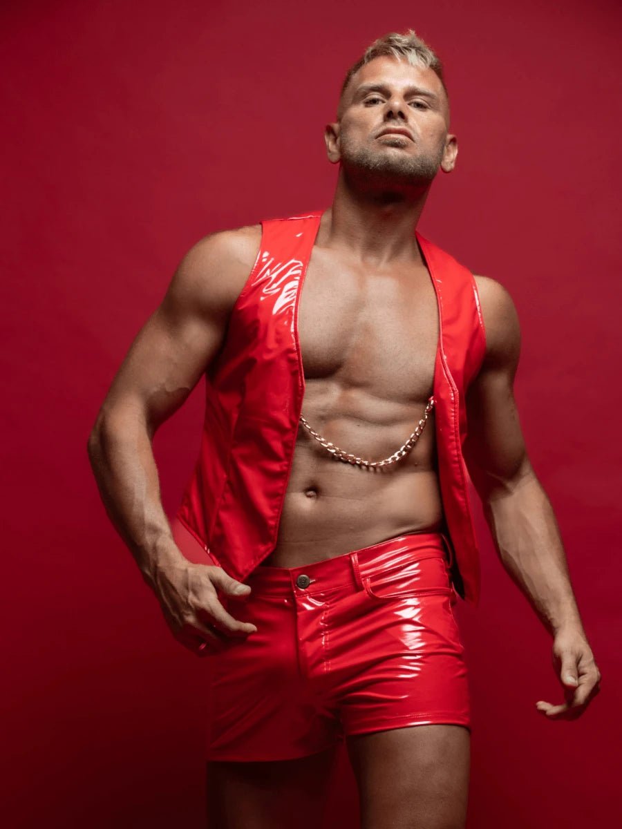 Lack Chain Weste Rot – TOF Paris - Hinreissend