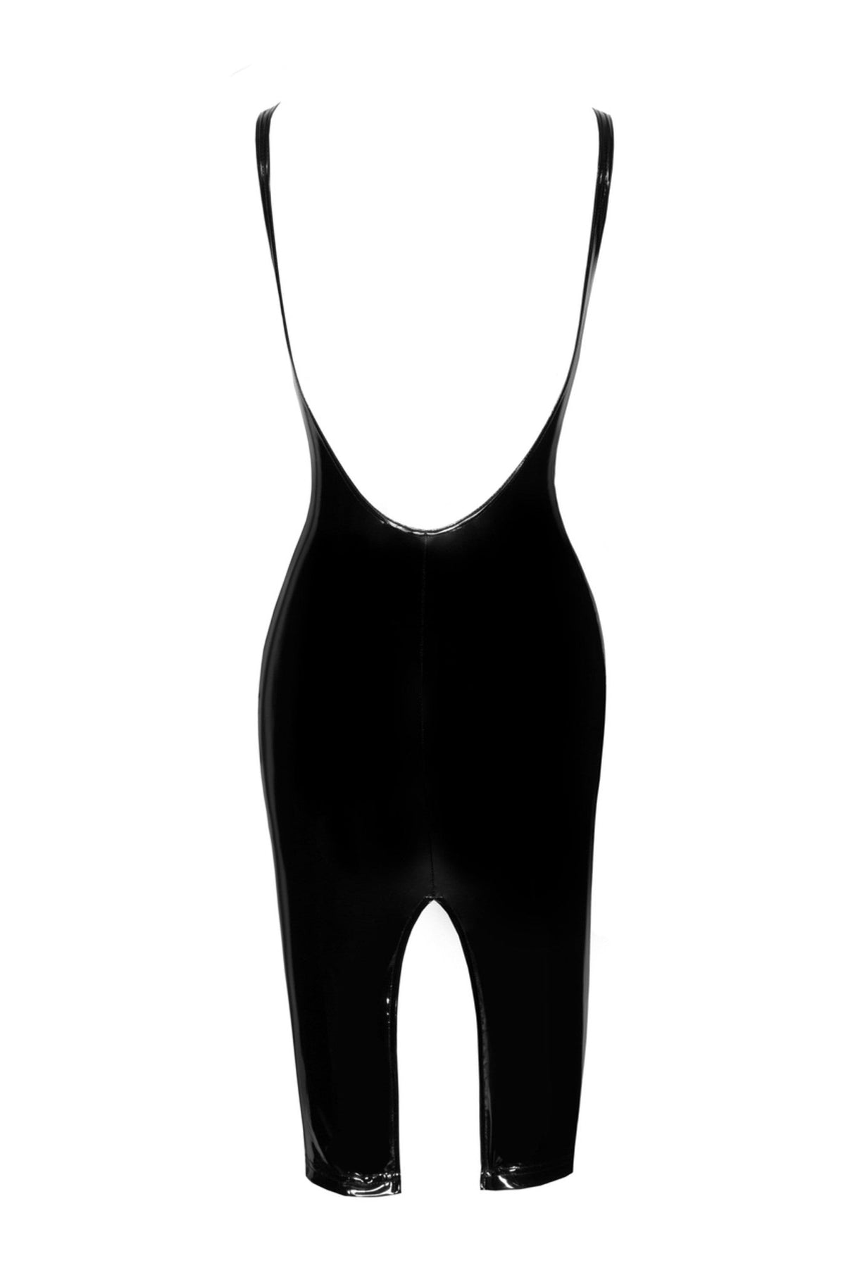 Lack Midikleid mit Zipper F250 - Schwarz | Noir Handmade - Hinreissend