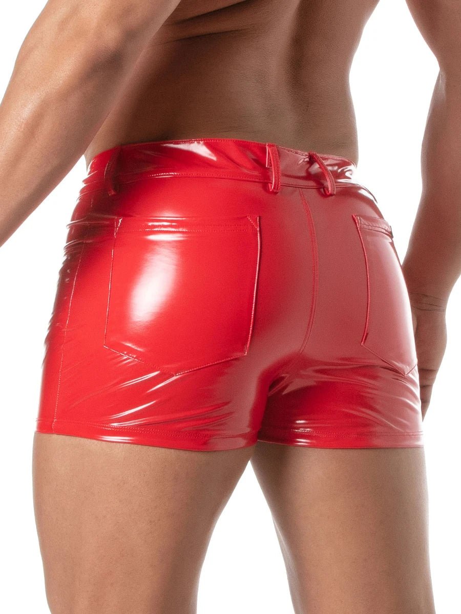 Lack Shorts mit 5 Taschen Rot â TOF Paris - Hinreissend
