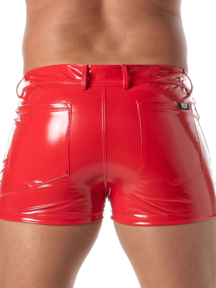 Lack Shorts mit 5 Taschen Rot â TOF Paris - Hinreissend
