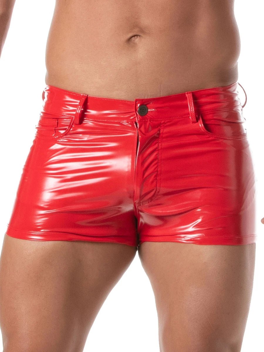 Lack Shorts mit 5 Taschen Rot â TOF Paris - Hinreissend