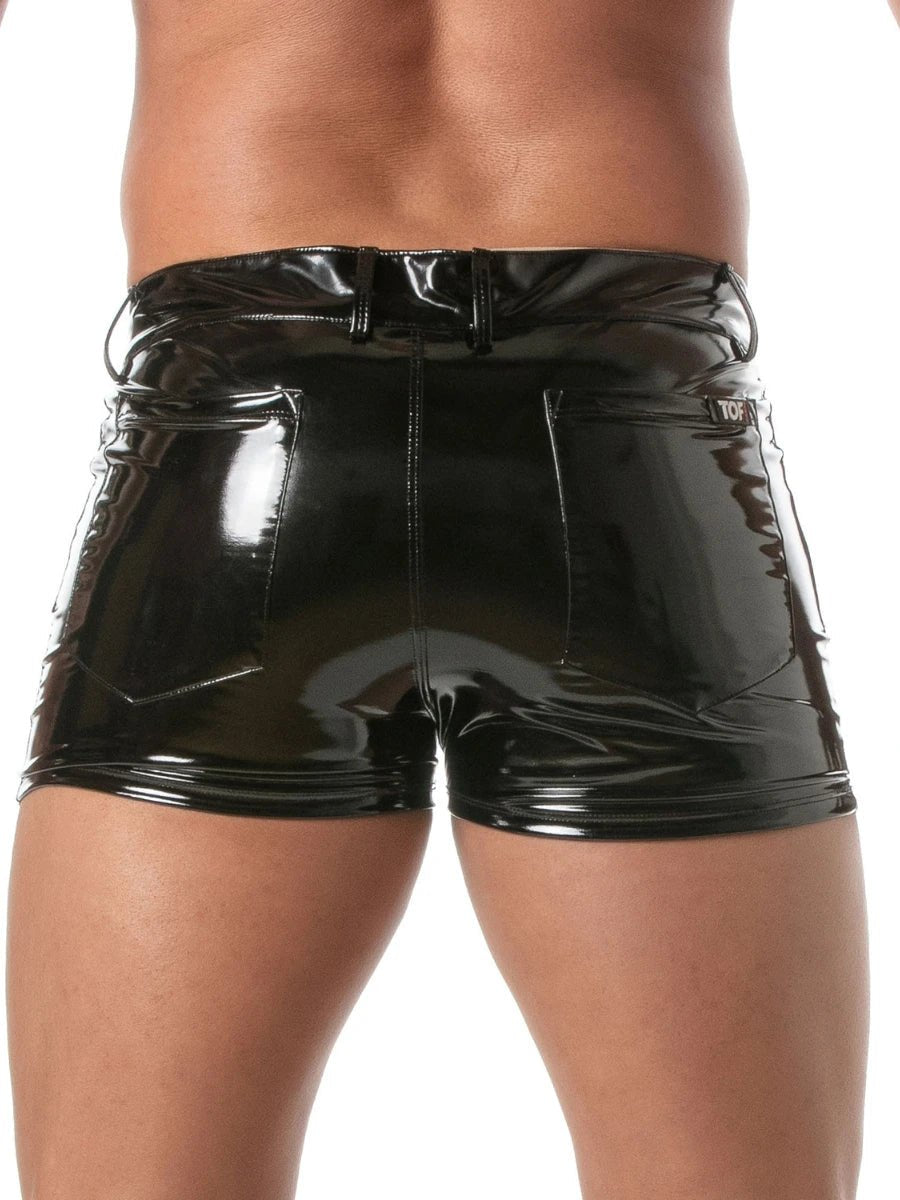 Lack Shorts mit 5 Taschen Schwarz – TOF Paris - Hinreissend