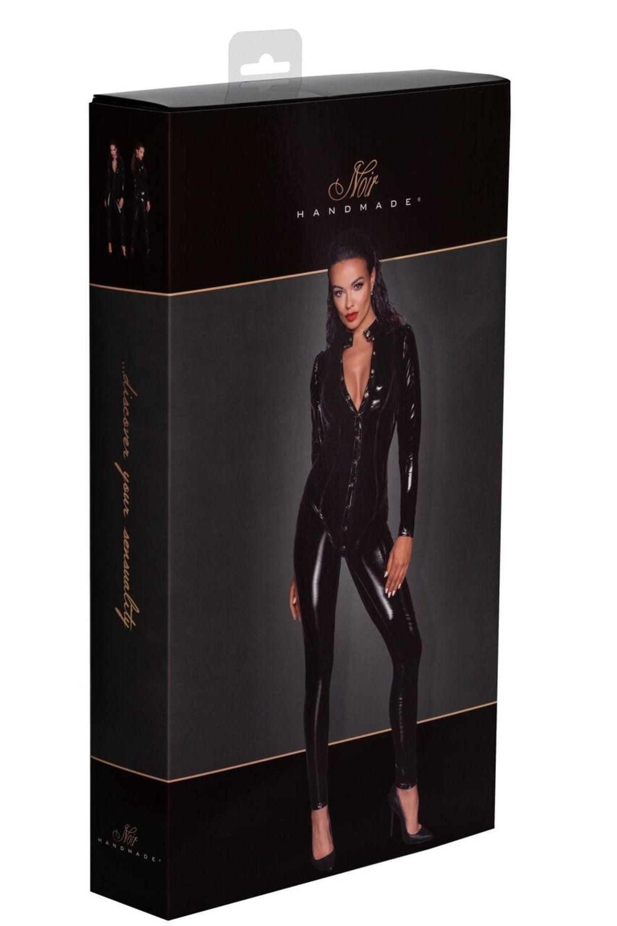 Langarm Lack Catsuit F247 | Noir Handmade - Hinreissend