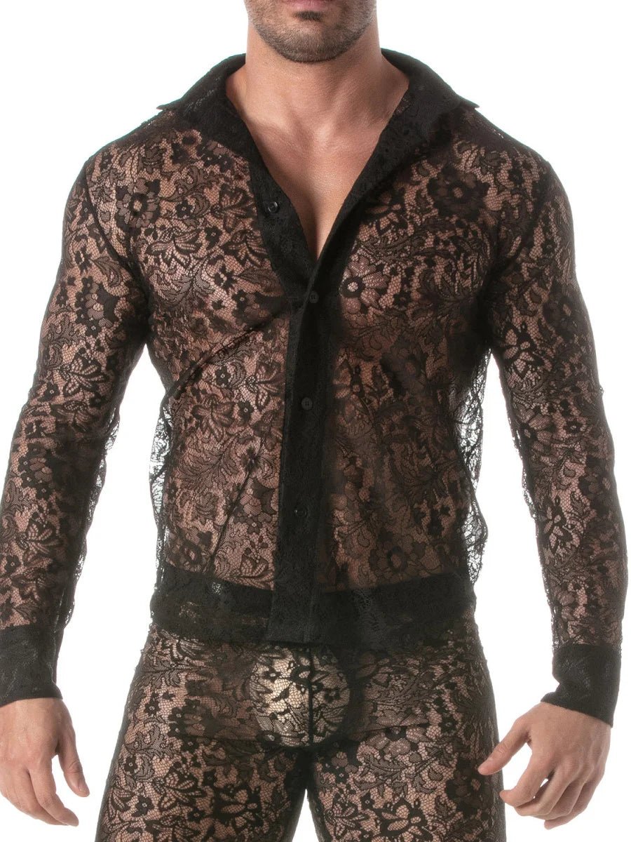 Langarmhemd aus Spitze – TOF Paris - Hinreissend