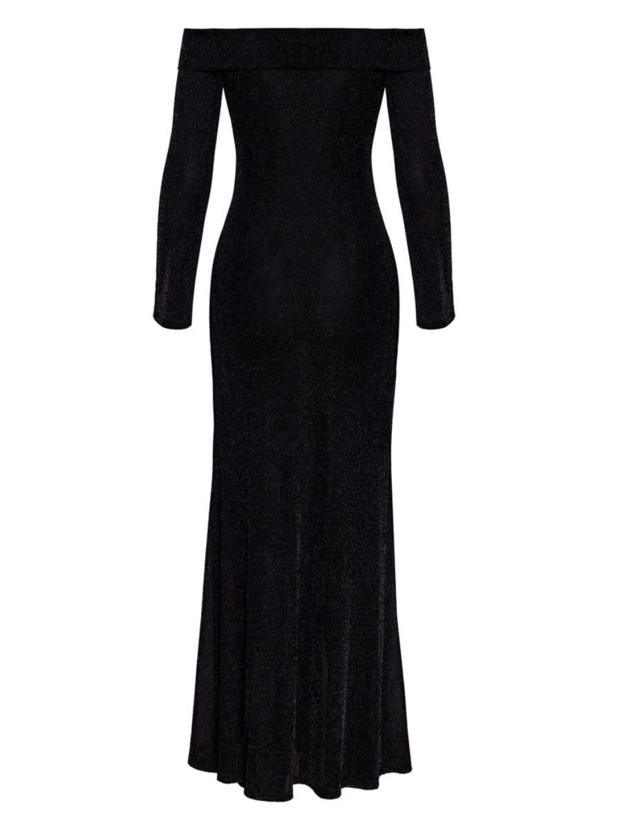 Langes Glitzerkleid Schwarz – Noir Handmade - Hinreissend