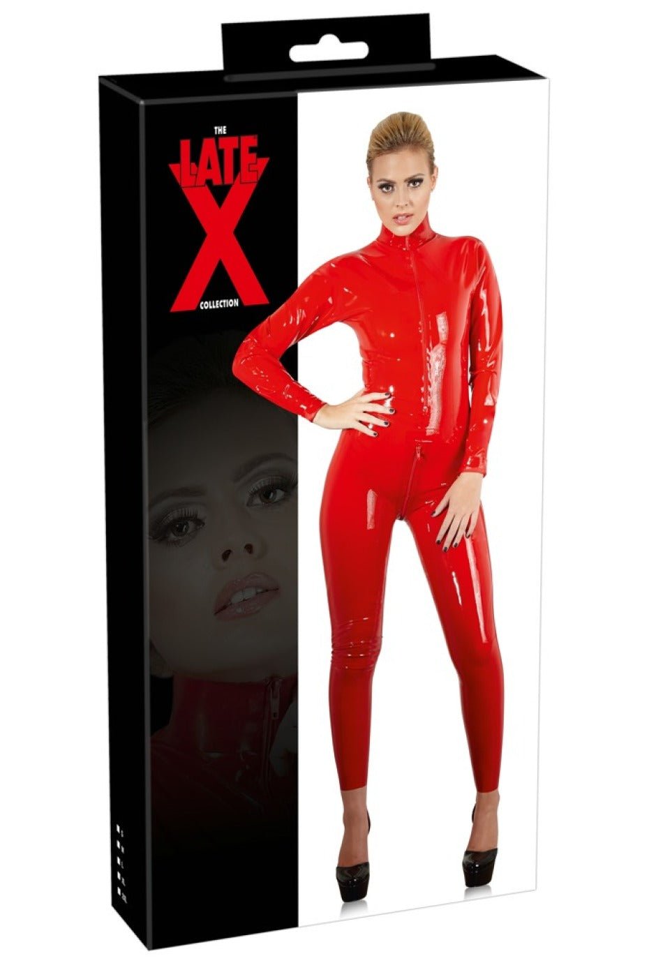 Latex Catsuit rot - Hinreissend