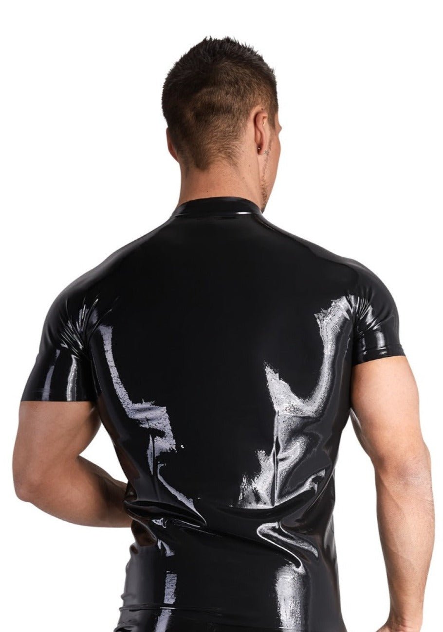 Latex Shirt mit Zip von Late X – Rückansicht mit Detail