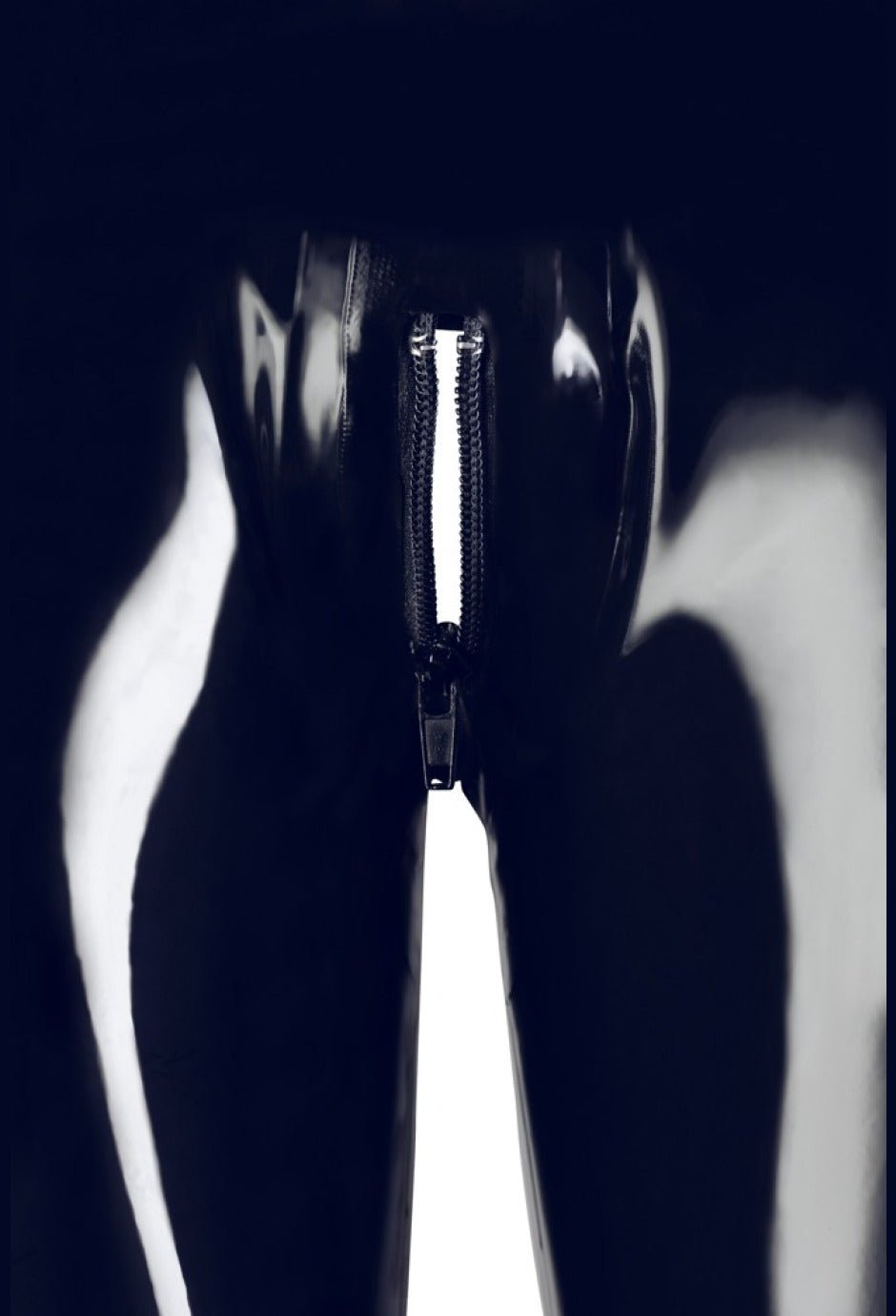 Late X Latex Leggings Schwarz Rueckansicht