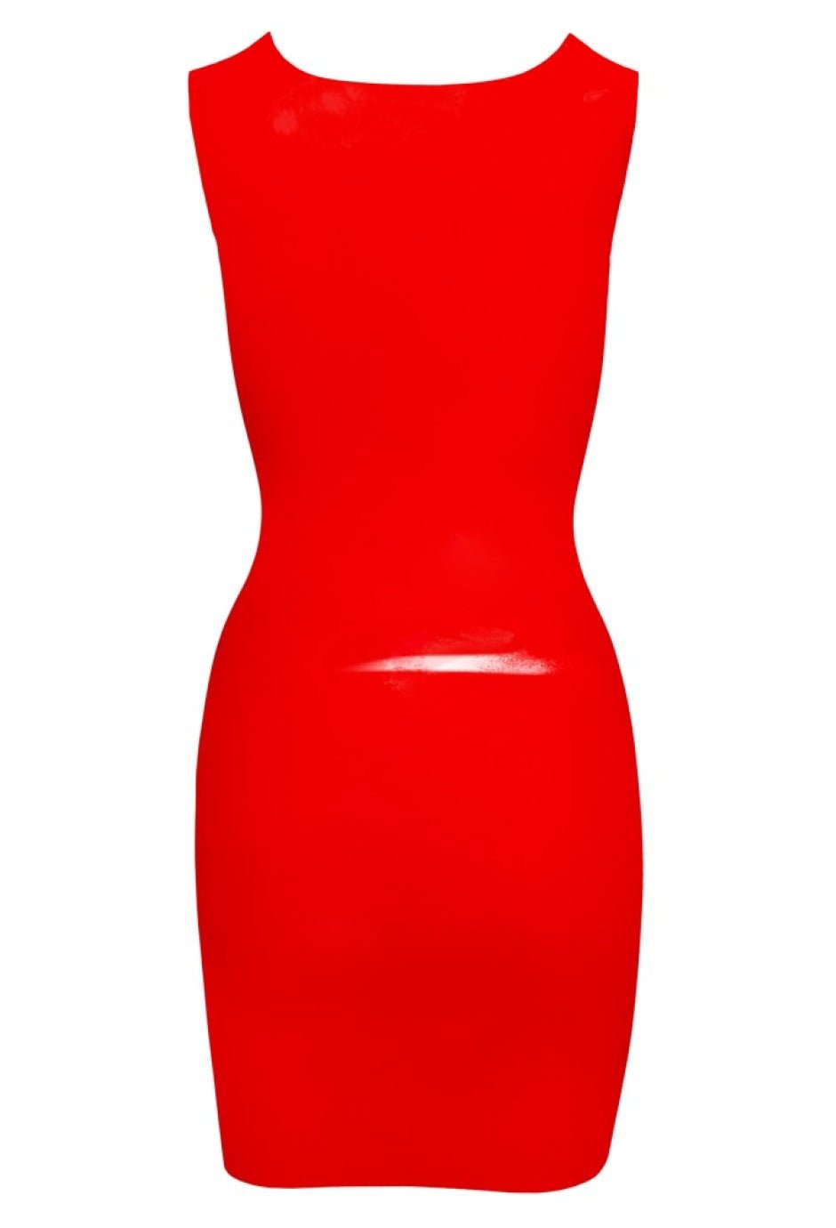 Late X Latex-Minikleid Rot Rückansicht hauteng ohne Model