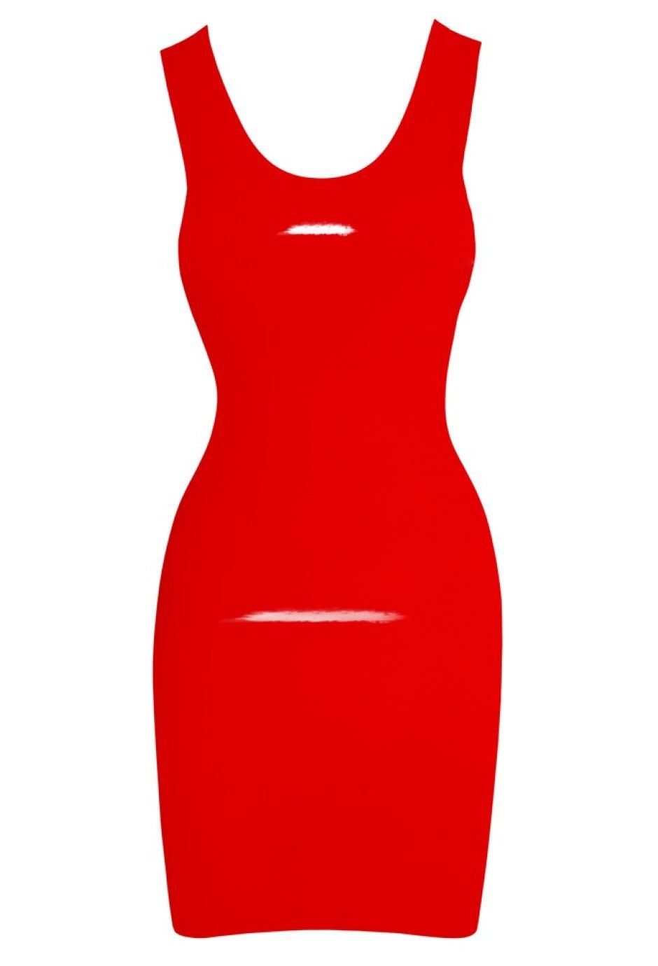 Late X Latex-Minikleid Rot Vorderansicht ohne Model