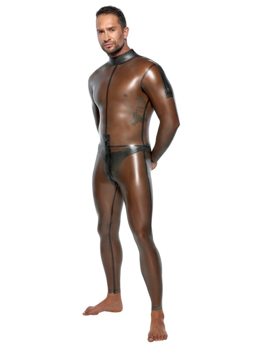 Latex Overall Smoke von Late X – Vorderansicht