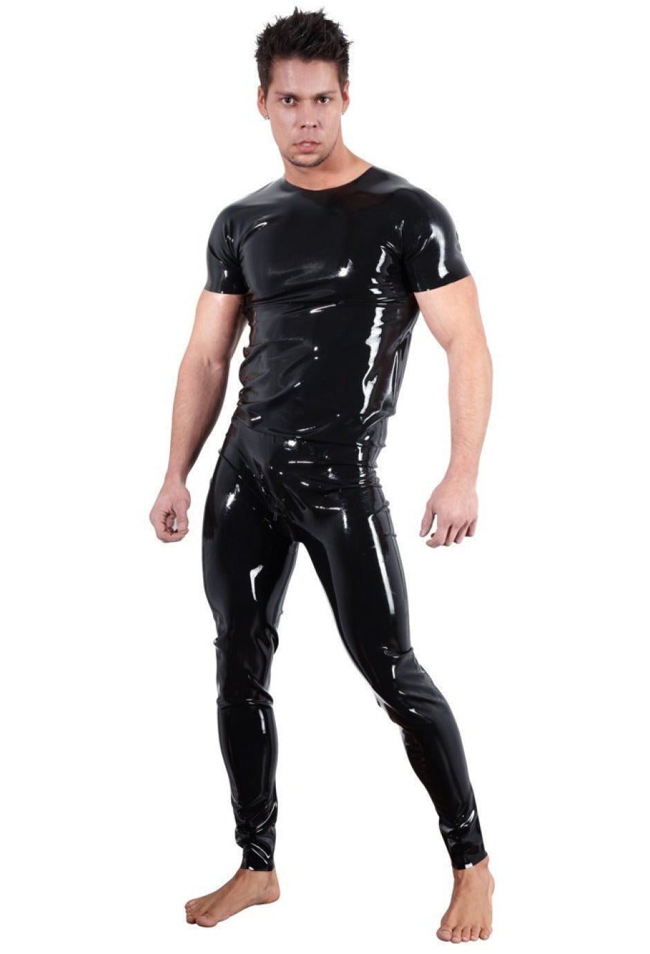 Latex Shirt von Late X – Vorderansicht ganzer Körper