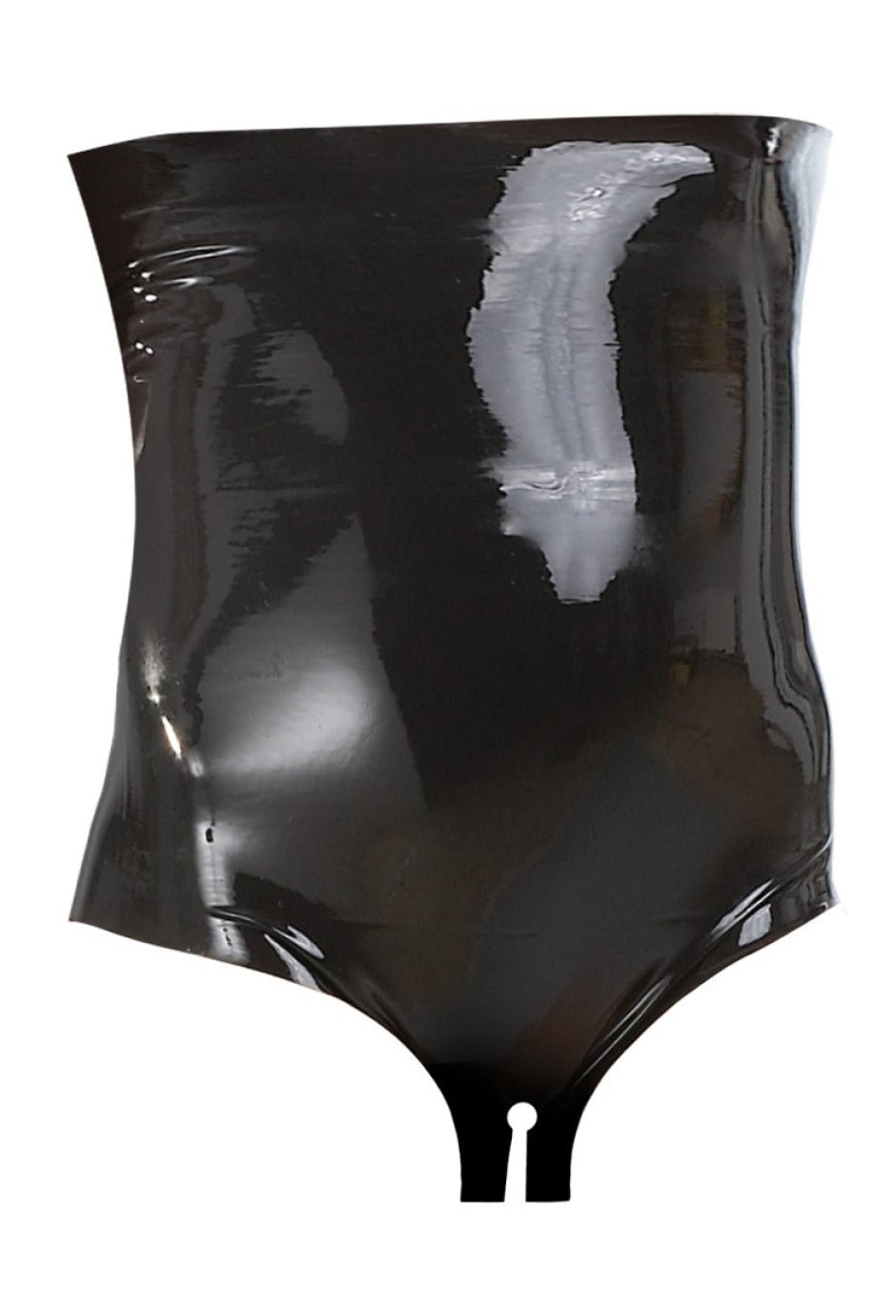 Latex Taillenslip von Late X – Vorderansicht ohne Model